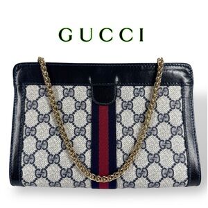Gucci Ophidia Supreme GG Monogram Supreme Clutch/ Crossbody bag